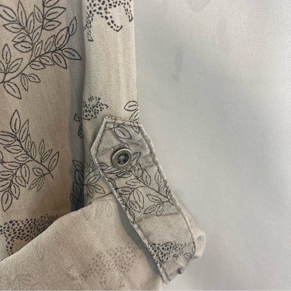 Jane and Delancey Leopard Button Down Shirt - Picture 2 of 3